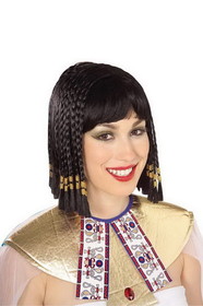 Queen Of The Nile Egyptian Cleopatra Adult Black Costume Wig
