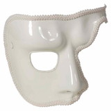 Forum Novelties White Phantom Mardi Gras Costume Half-Mask One Size