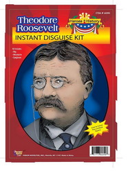 Forum Novelties FRM-60390-C Theodore Roosevelt Wig Moustache Glasses Disguise Adult Costume Kit