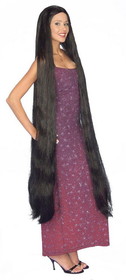 Lady Godiva Cher Extra Long Black Adult Costume Wig