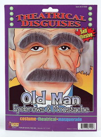 Old Man Costume Eyebrows & Moustache
