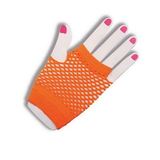 Forum Novelties 80's Neon Orange Fingerless Fishnet Adult Costume Gloves One Size