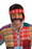 60's70's Hippie Adult Costume  Wig Headband Glass Moustache&Side Burn