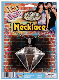 Forum Novelties Hip Hop Big Diamond Necklace Costume Jewelry One Size