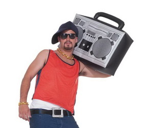 Hip Hop Inflatable Boom Box Radio Costume Prop