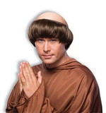 Religious Monk Dark Brown Costume Wig Adult Standard
