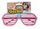 Forum Novelties Hip Hop Rhinestone Pink Slat Costume Glasses