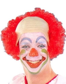 Circus Clown Baldy Costume Headpiece Accessory
