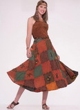 Forum Novelties FRM-64499-C 60's 70's Hippie Patch Costume Skirt Adult Standard