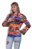 Forum Novelties 60's 70's Hippie Hooded Rainbow Costume Jacket Adult Standard