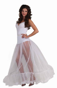 White Adult Ballroom Length Costume Crinoline Slip OneSizeFitsMost