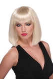 Forum Novelties Short Blunt Cut Blonde Adult Female Costume Wig With Bangs One Size