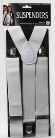 Forum Novelties White Adult Costume Suspenders One Size