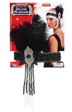 Forum Novelties Deluxe Black And Silver Sequin Flapper Headband One Size