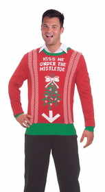 Forum Novelties Ugly Christmas Under The Mistletoe Adult Sweater