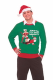 Forum Novelties Ugly Christmas Naughty Santa Adult Sweater
