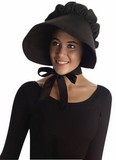 Forum Novelties Colonial Style Large Bonnet Costume Hat Adult: Black One Size