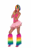 Forum Novelties Pink Rainbow Lined Costume Tutu Adult One Size