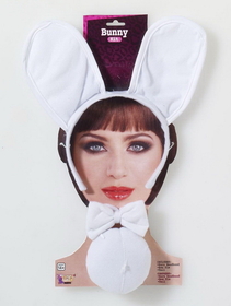 Forum Novelties Animal Costume Accessory Kit Adult: White Bunny One Size