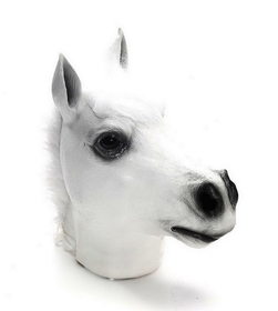 Forum Novelties Latex Animal Costume Mask Adult: White Horse One Size