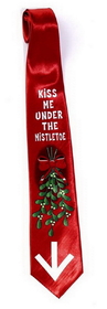 Forum Novelties Kiss Me Under The Mistletoe Christmas Tie One Size Fits Most