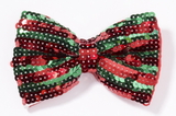 Forum Novelties Christmas Sequin Costume Bow Tie: Red & Green One Size Fits Most