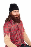 Forum Novelties Duck Hunter Costume Beanie W/Attached Brown Wig & Beard Set Adult One Size Fits Most
