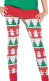 Forum Novelties FRM-72725-C Christmas Tree And Snowman Costume Leggings Adult Women