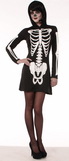 Forum Novelties Skeleton Hooded Mini Dress Adult Costume