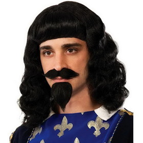 Forum Novelties FRM-75127-C Musketeer Wig, Moustache, Goatee Costume Accessory Adult Men