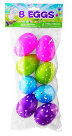 Forum Novelties FRM-80017-C Polka-Dot Plastic Easter Eggs, Pack of 8