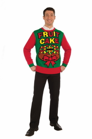 Forum Novelties Fruit Cake Ugly Christmas Sweater Adult