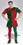 Forum Novelties Christmas Holiday Elf Costume Tights Adult: Red & Green X-Large