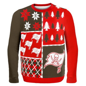 Forever Collectibles Tampa Bay Buccaneers Busy Block NFL Ugly Sweater