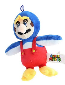 Chucks Toys GDS-8N-100MP-C Super Mario 8.5 Inch Character Plush, Penguin Mario