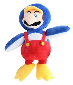 Chucks Toys GDS-8N-300MP-C Super Mario 12 Inch Character Plush, Penguin Mario