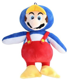 Chucks Toys GDS-8N-450MP-C Super Mario 16 Inch Character Plush, Penguin Mario