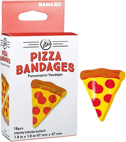 Gamago GMG-LA1632-C Pizza Bandages | Set of 18 Individually Wrapped Self Adhesive Bandages