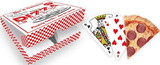 Gamago GMG-SF1750-C Pizza Slice-Shaped Playing Cards | 52 Card Deck + 2 Jokers