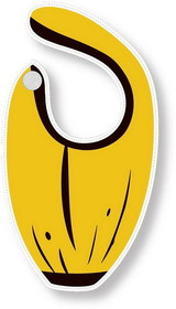 Gamago GMG-SF1825-C GAMAGO Banana Terrycloth Baby Bib