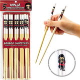 Gamago GMG-SF1962-C Ninja Bamboo Chopstick Set of 5