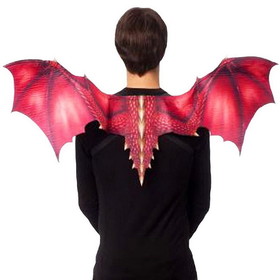 HMS HMS-74-7218DR_RED-C Soft Feel Dragon Wings Adult Costume Accessory, Red