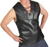 HMS Tv Reporter Bruno Black Faux Leather Costume Vest