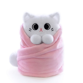 Hashtag Collectibles Purritos XL 12 Inch Cat In Blanket Plush - Mochi