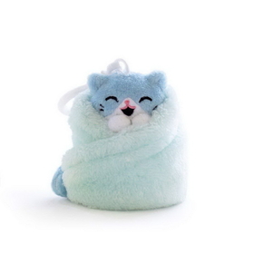 Hashtag Collectibles Purritos 3 Inch Cat In Blanket Plush Key Ring - Tuna