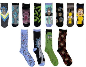 Hypnotic Socks HYP-IN3994-C Rick and Morty Mens 12 Days of Socks in Advent Gift Box