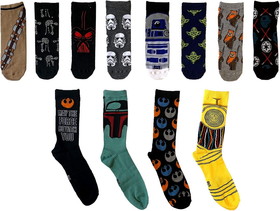 Hypnotic Socks HYP-IN4421-C Star Wars Mens 12 Days of Socks in Advent Gift Box