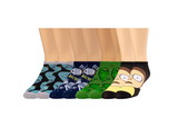 Hypnotic Socks HYP-TK655-C Rick and Morty Novelty Low-Cut Unisex Ankle Socks, 5 Pairs