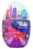 Innovative Designs IAD-4769-C Trolls Activity Egg Craft Kit | Coloring Pages | Stickers | Markers | Crayons