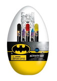 Innovative Designs IAD-4774-C DC Batman Activity Egg Craft Kit, Coloring Pages, Stickers, Markers, Crayons